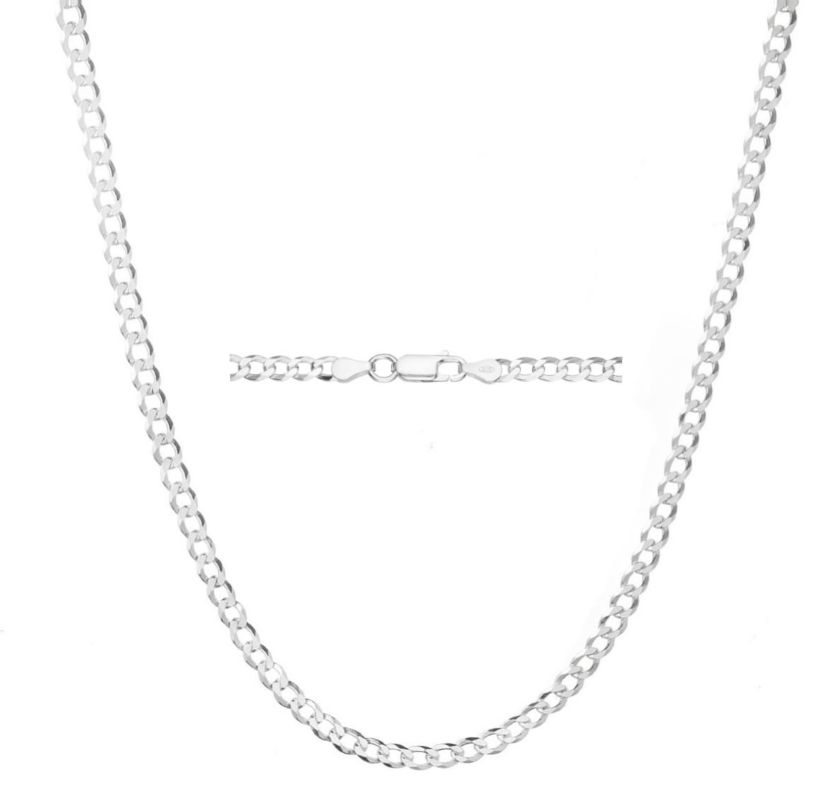Italian 925 Sterling Silver Miami Cuban Chain 4MM 18 Inch