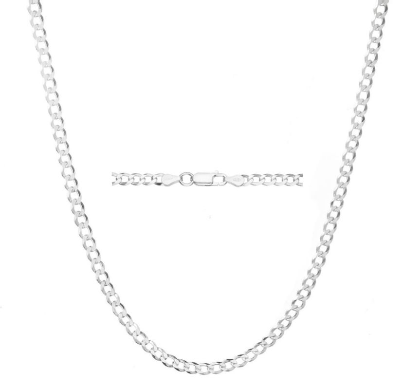 Sterling Silver 925 Curb Chain 3.5MM 18