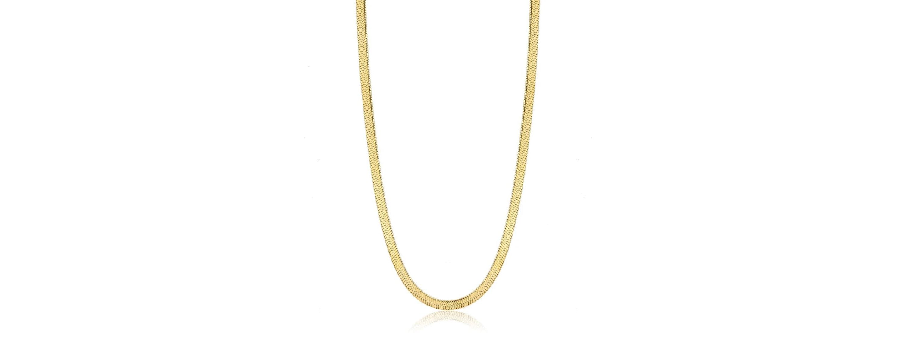 Golden Sterling Silver Chain Necklace 18