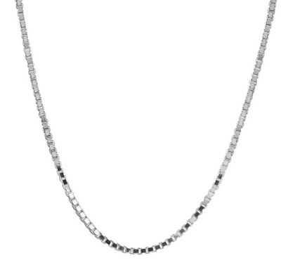 Donatello Gian Sterling Silver 925 Box Chain 1.5MM, 20, Box Chain Necklace, Italian Made Sterling Silver 925 Unisex Chain
