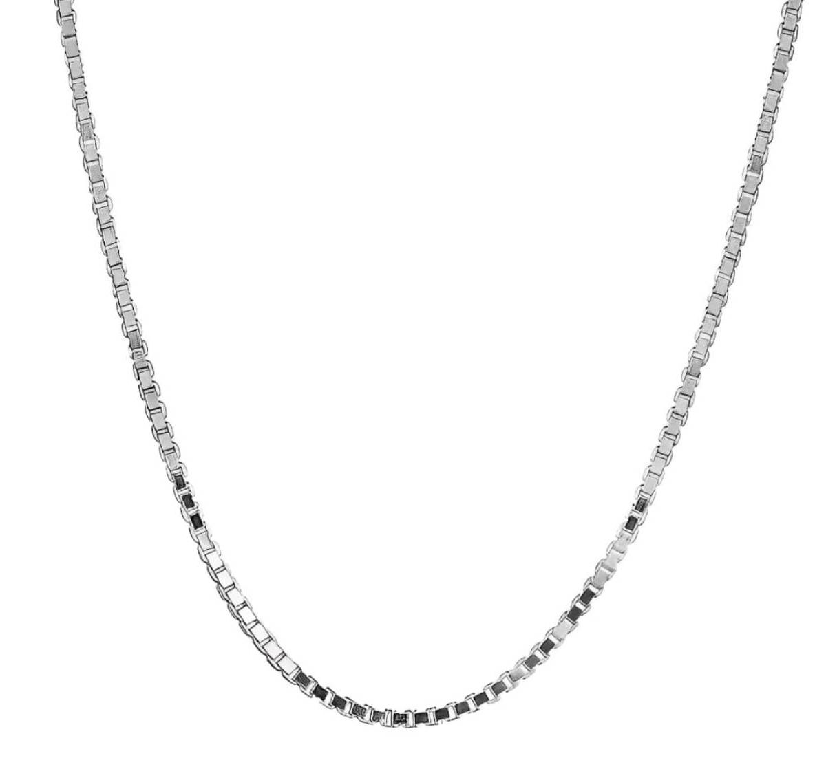 Sterling Silver 925 Box Chain 1.5MM, 24, Box Chain Necklace, Italian Made Sterling Silver 925 Unisex Chain