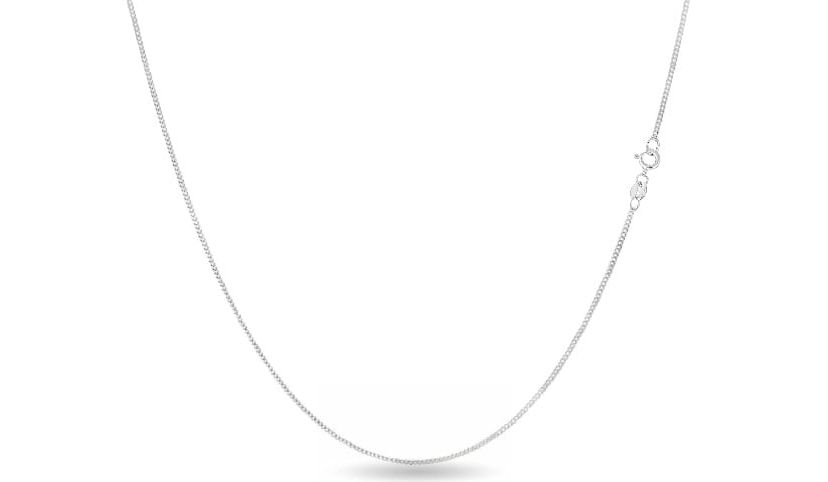 Sterling Silver 925 Cuban Curb Chain 1.3MM, 18, Cuban Curb Chain Necklace, Italian Made Sterling Silver 925 Unisex Chain