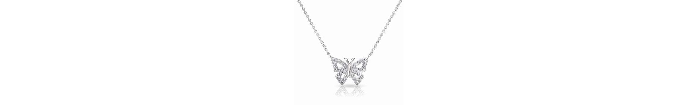 Butterfly Crystal Pendant Necklace