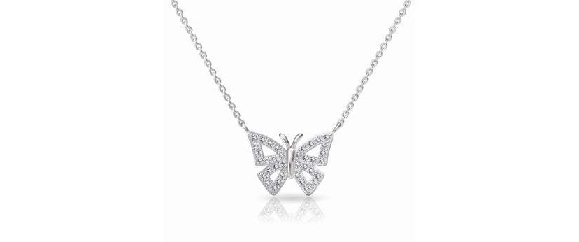 Butterfly Crystal Pendant Necklace