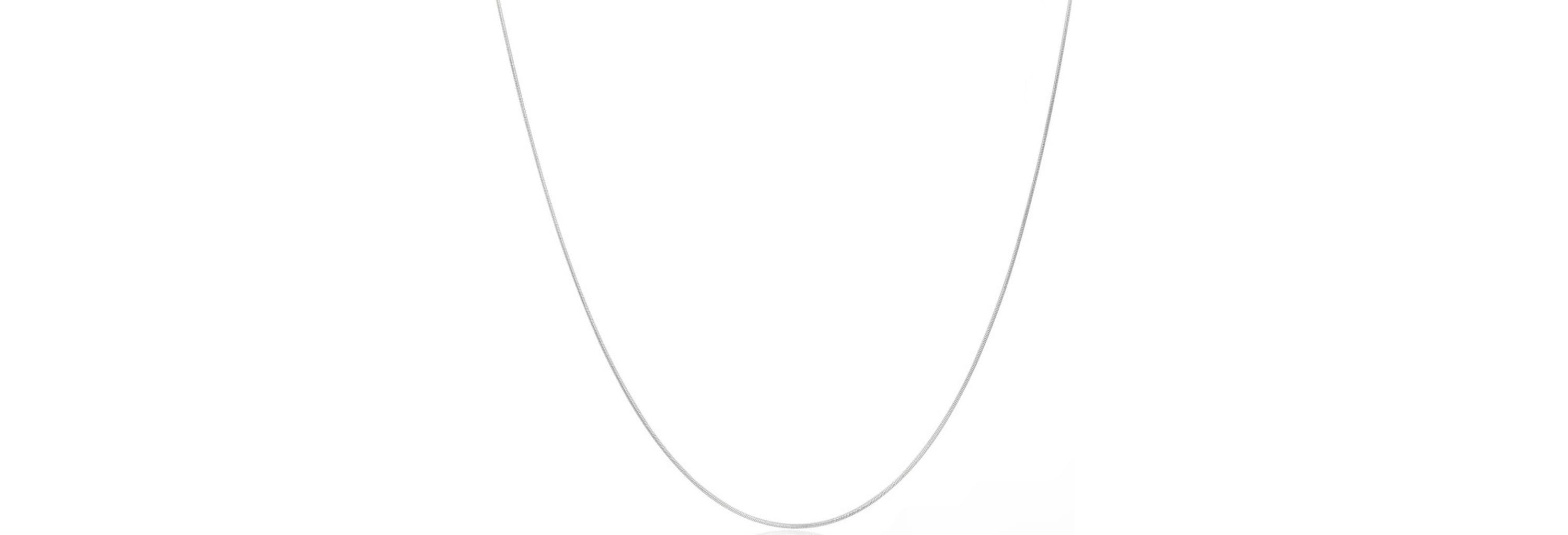 Sterling Silver 925 Round Snake Chain 1MM, 24, Snake Chain Necklace, Italian Made Sterling Silver 925 Unisex Chain