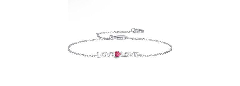 Red Ruby Heart Double Love Bracelet