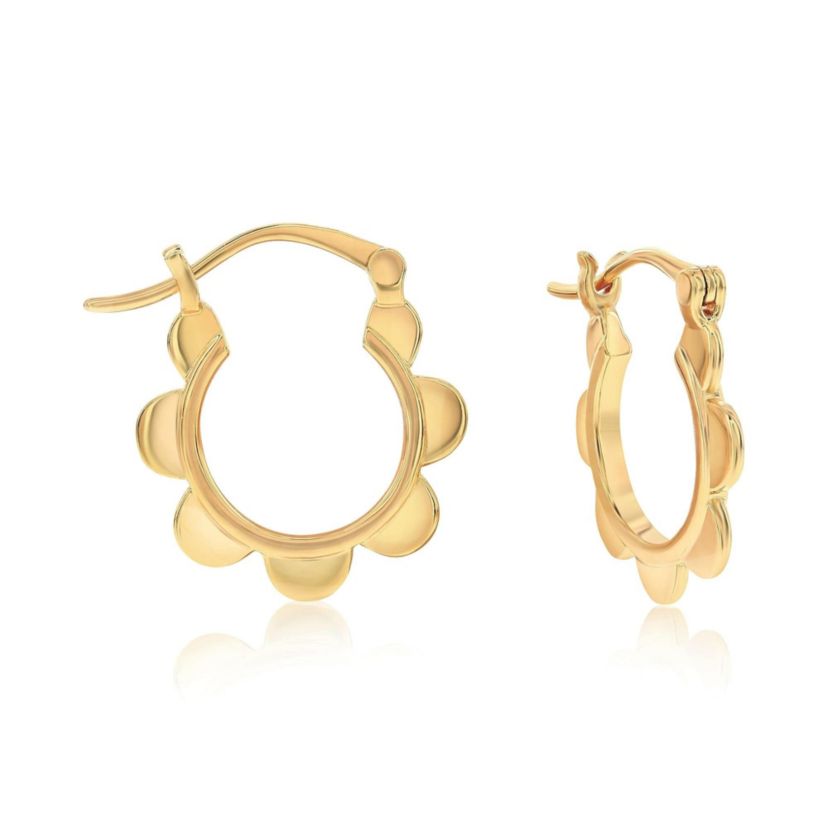 The Flower Gold Hoop Earrings