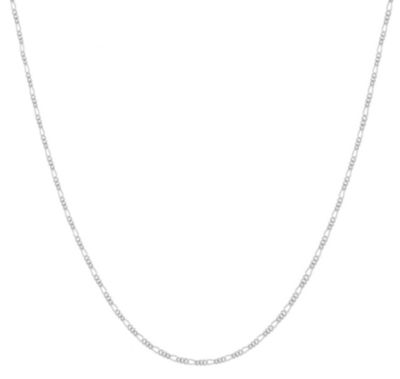Donatello Gian Italian 925 Sterling Silver Figaro Chain 1.7MM 22 Inch