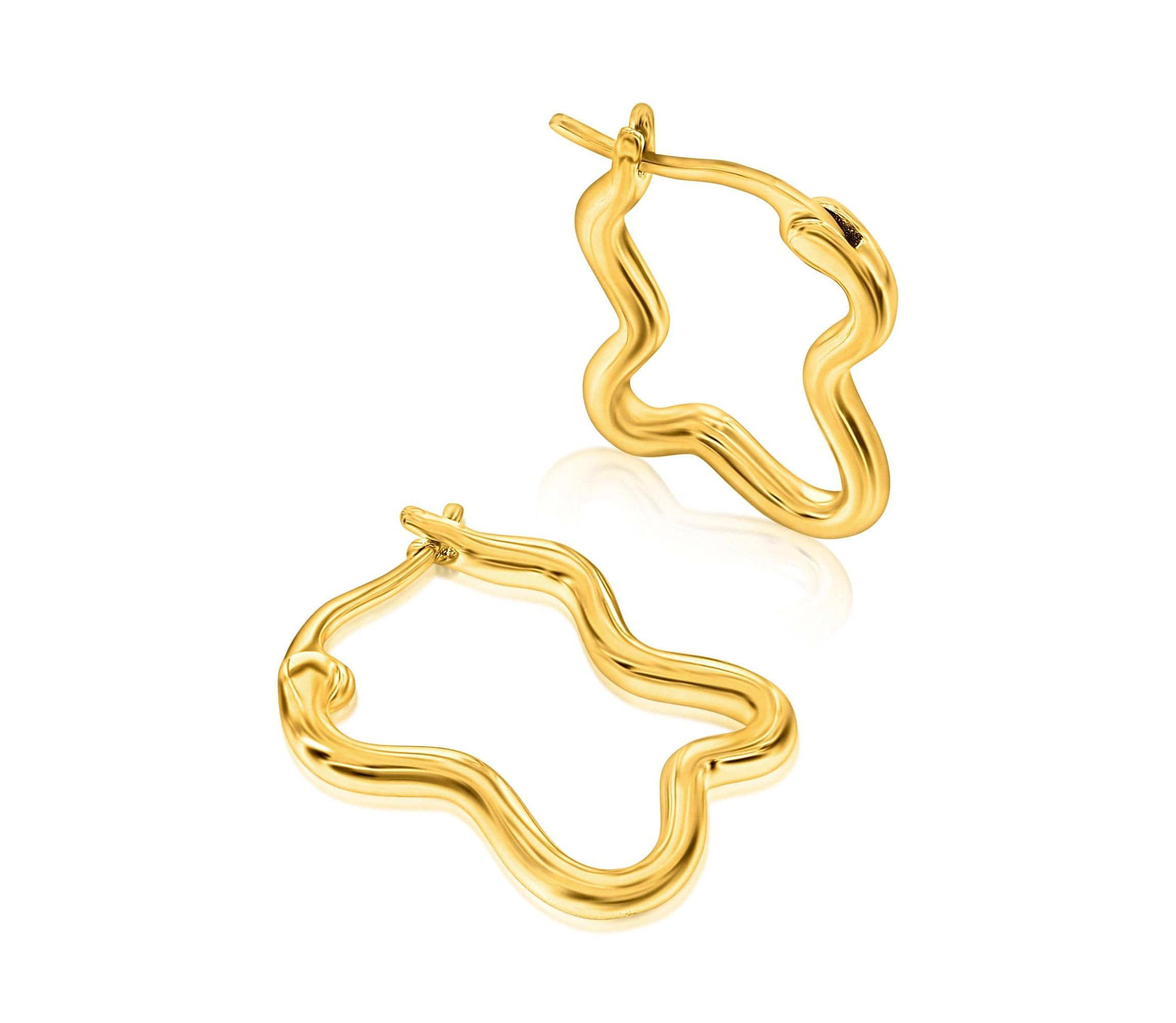 The Wave Gold Hoop Earrings