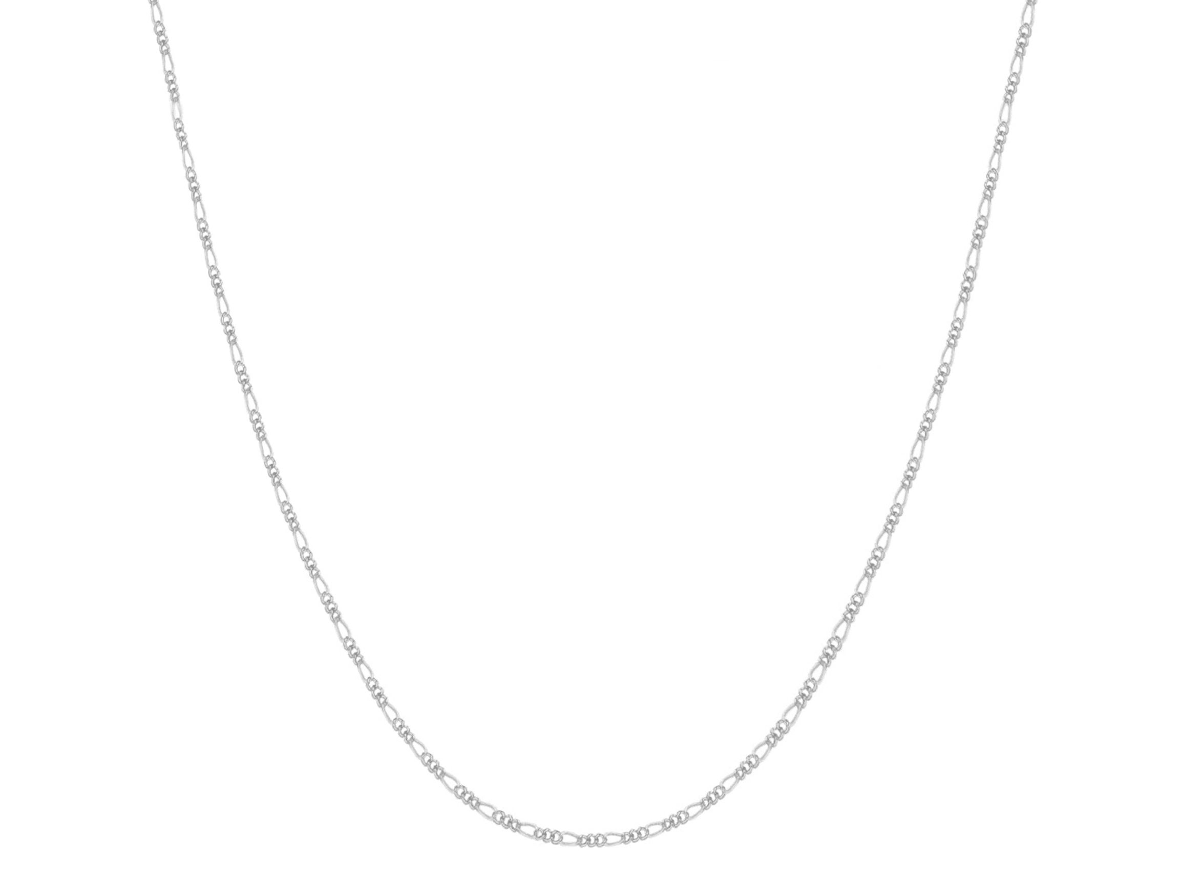 Italian 925 Sterling Silver Figaro Chain 1.7MM 18 Inch
