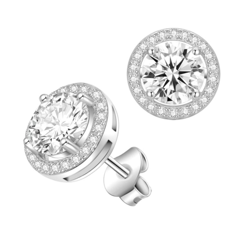 The Halo Crystal Stud Earrings