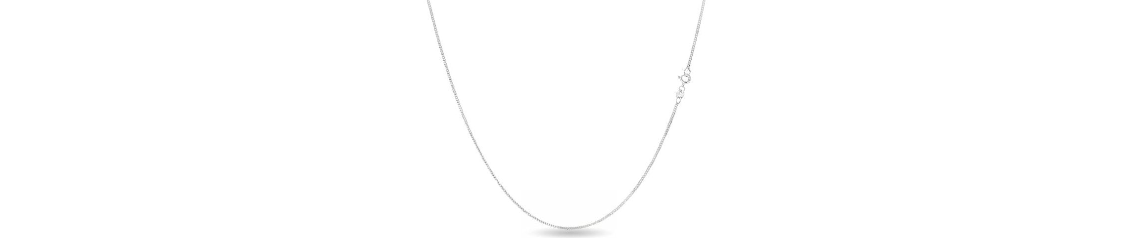 Sterling Silver 925 Cuban Curb Chain 1.3MM, 22, Cuban Curb Chain Necklace, Italian Made Sterling Silver 925 Unisex Chain
