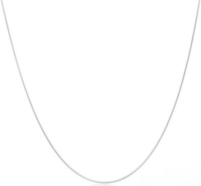 Donatello Gian Sterling Silver 925 Round Snake Chain 1MM, 22, Snake Chain Necklace, Italian Made Sterling Silver 925 Unisex Chain