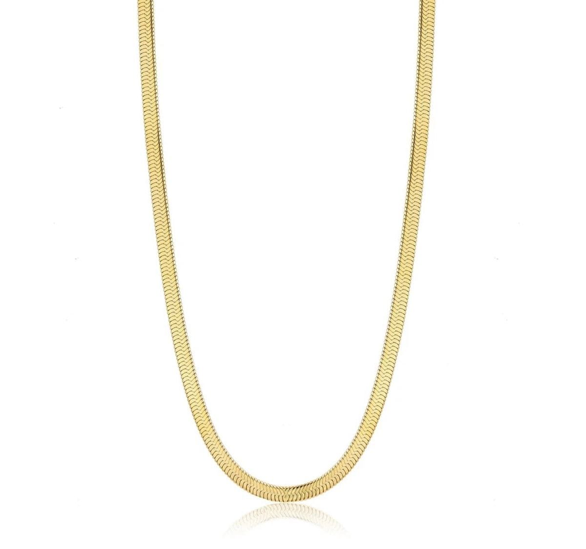 Golden Sterling Silver Chain Necklace 24