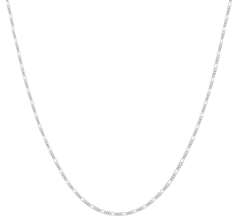 Italian 925 Sterling Silver Figaro Chain 1.7MM 20 Inch