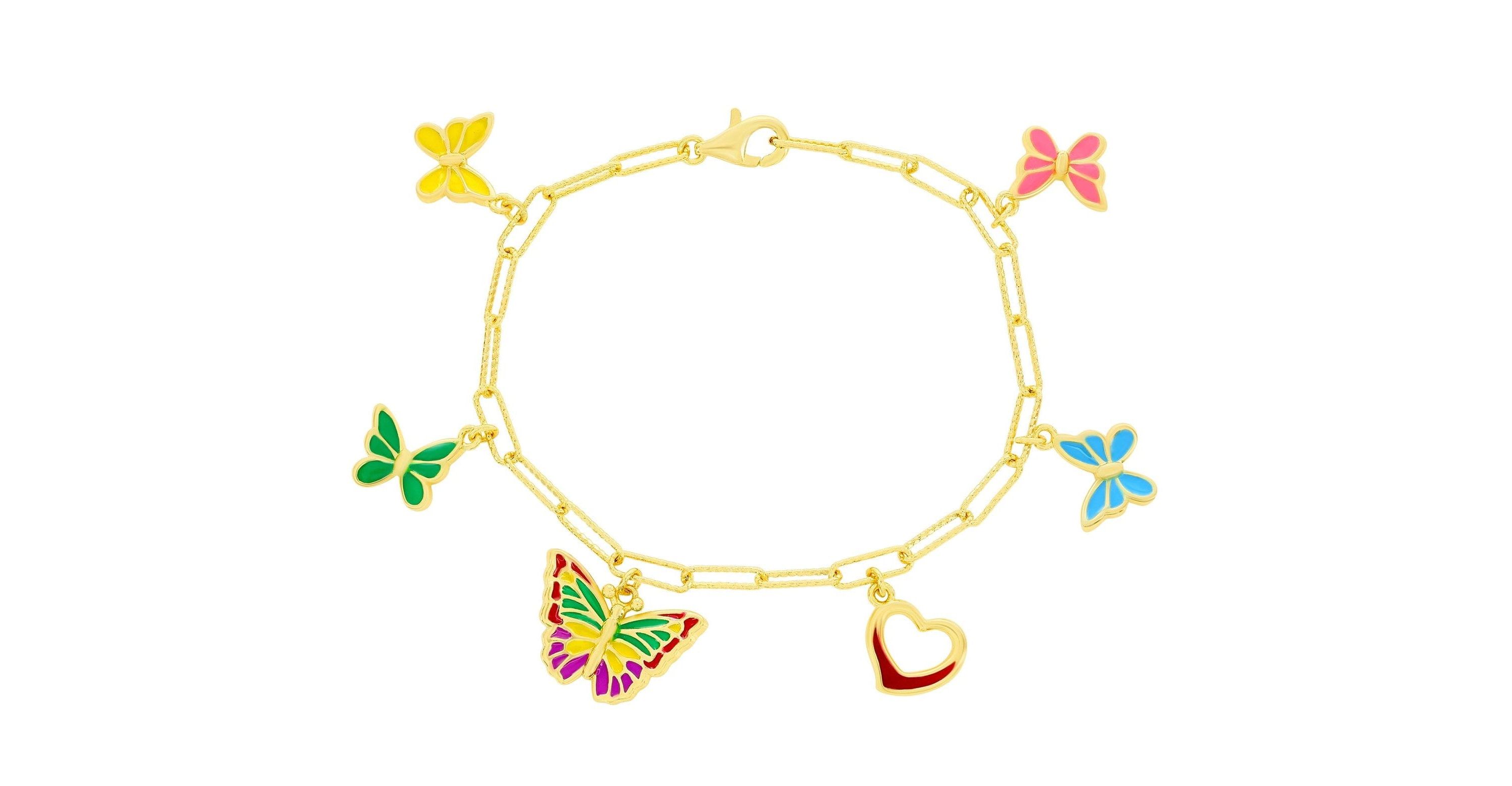 Heart And Butterfly Bracelet
