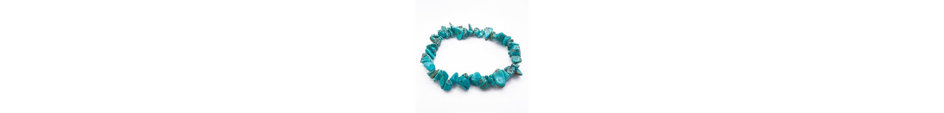 Created Turquoise Graduated Stretch Bracelet