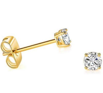 Donatello Gian The Mini 14K Gold Stud Earrings Created White Topaz