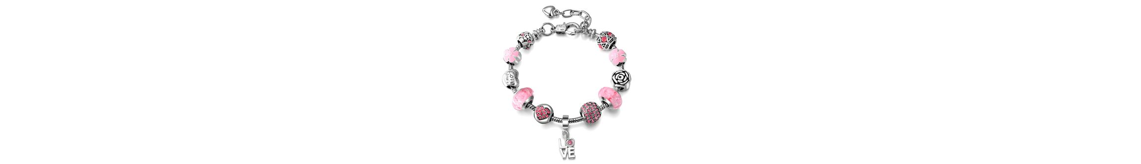 Love Crystal Charm Bracelet