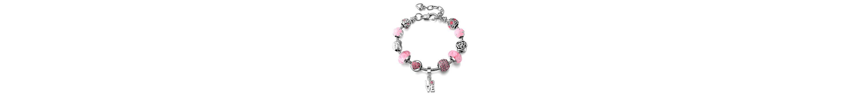 Love Crystal Charm Bracelet