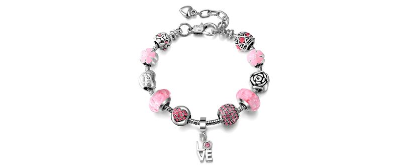 Love Crystal Charm Bracelet
