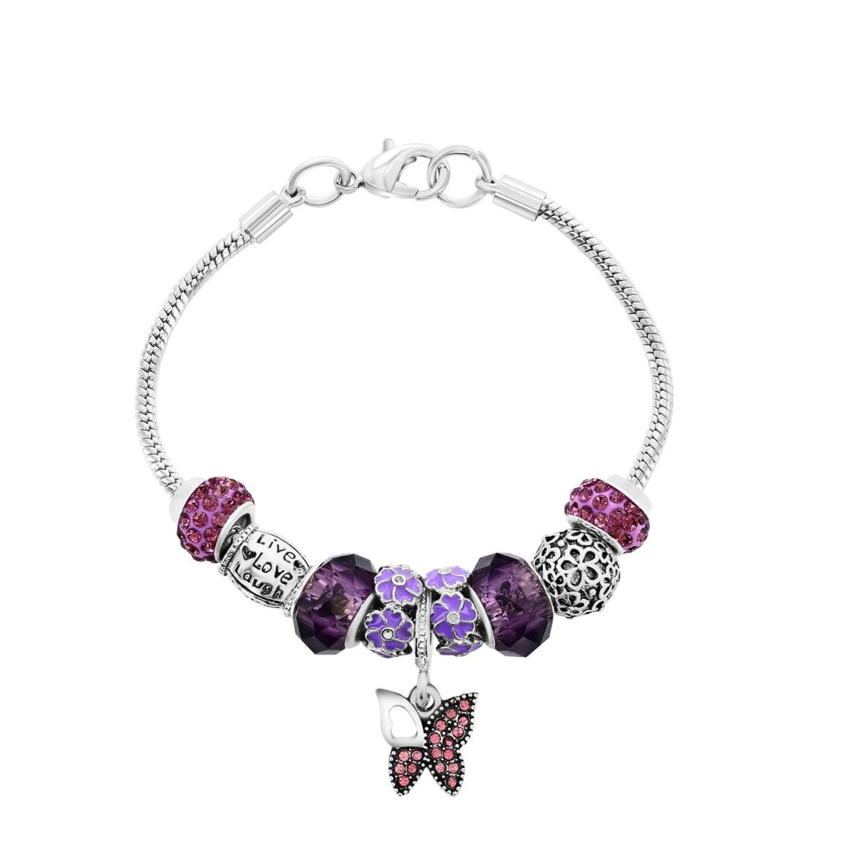 The Butterfly Crystal Charm Bracelet