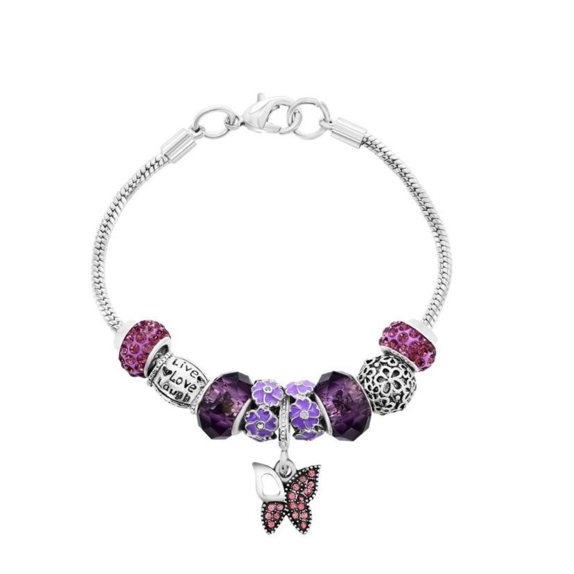 The Butterfly Crystal Charm Bracelet