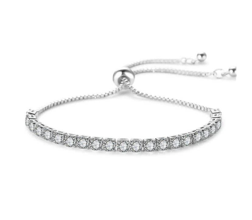 Adjustable Single Row Tennis Bracelet