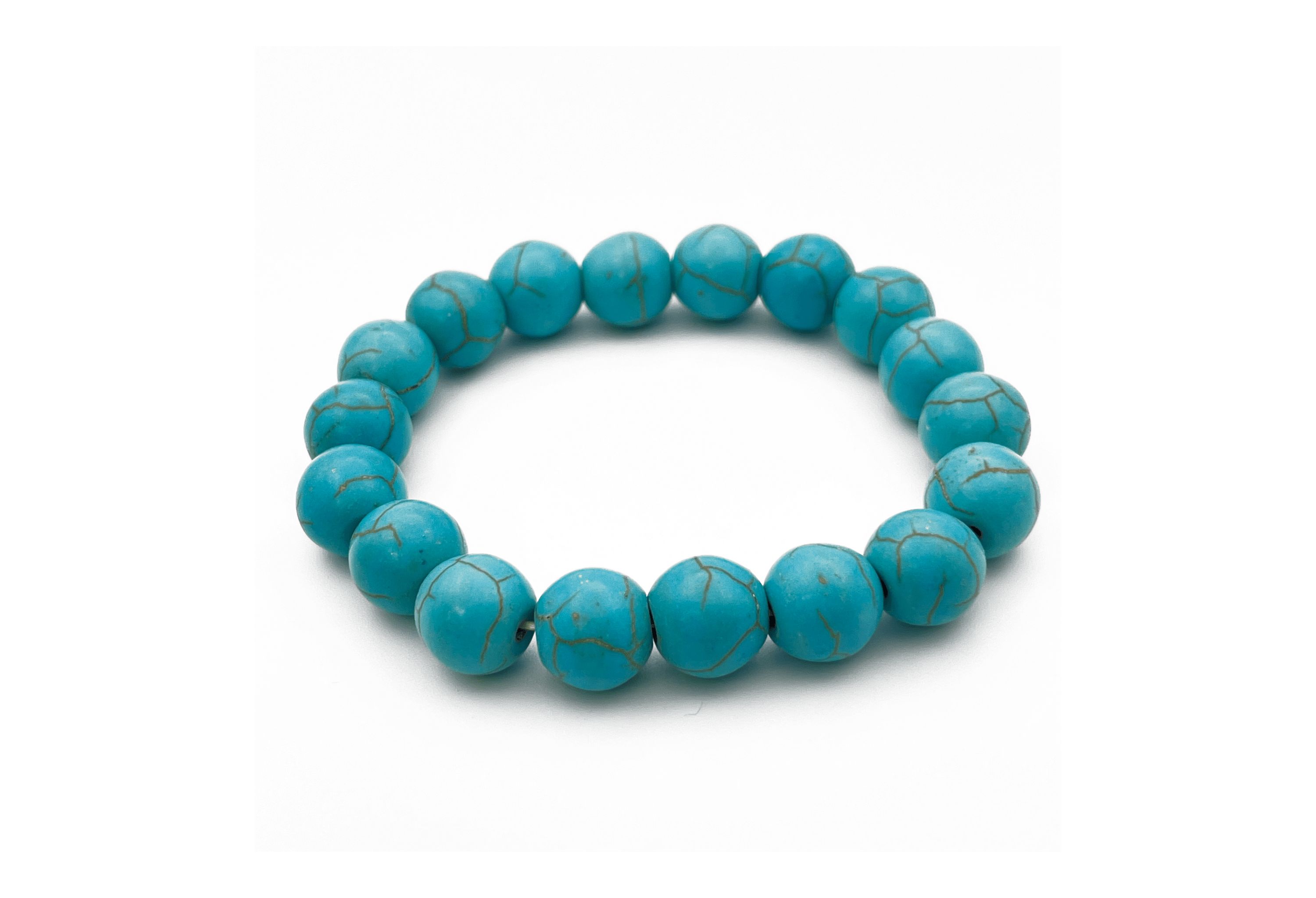 Created  Turquoise Ball Stretch Bracelet