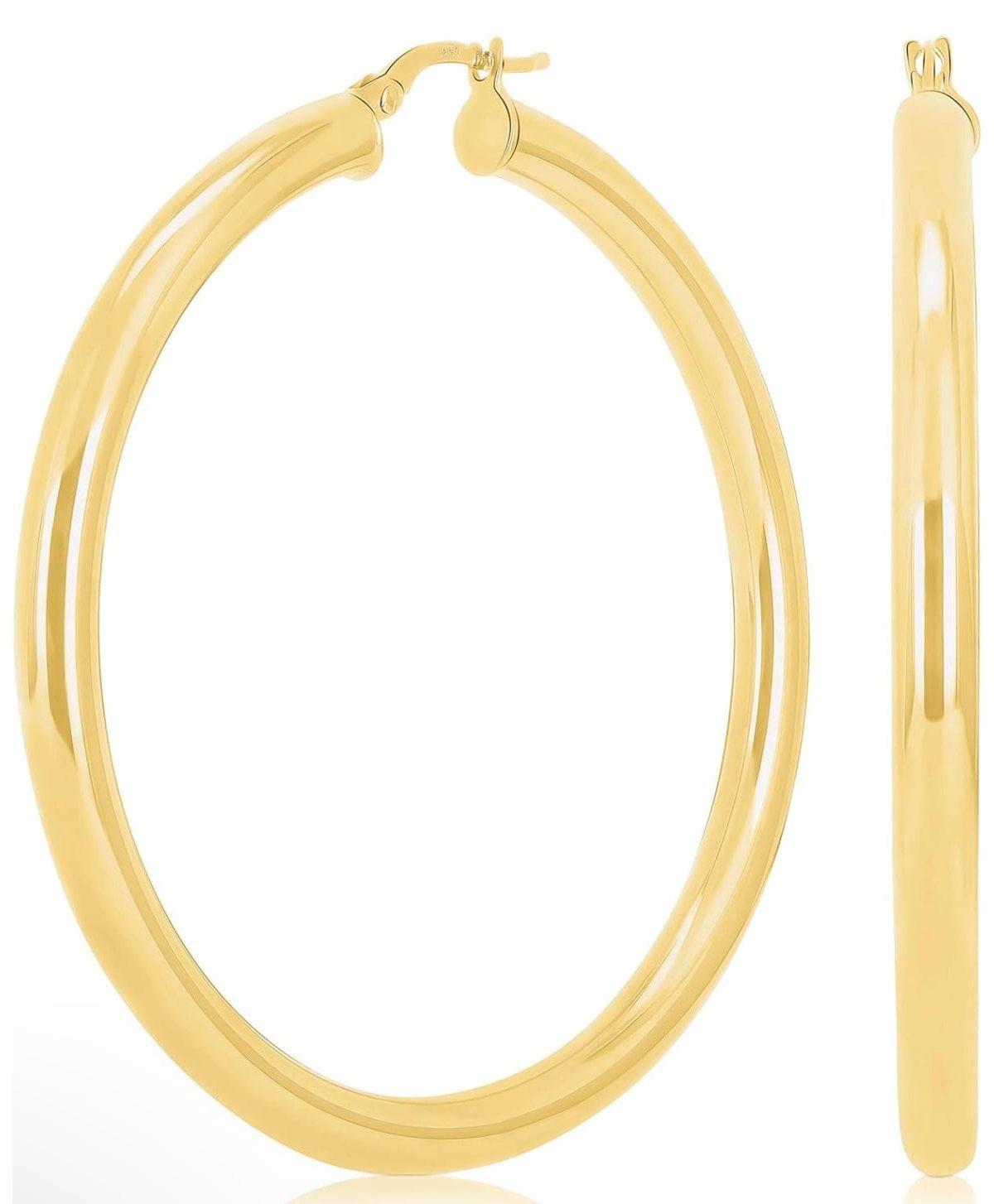The Casual Sterling Silver Large Earrings