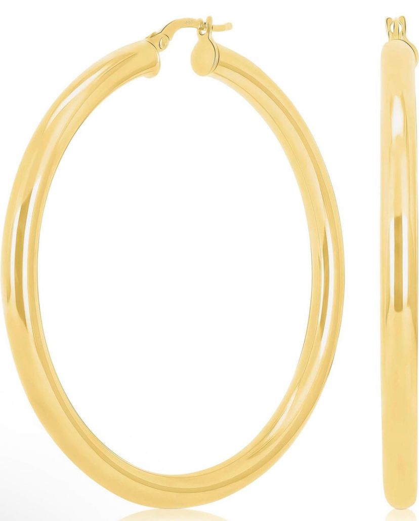 The Casual Sterling Silver Large Earrings
