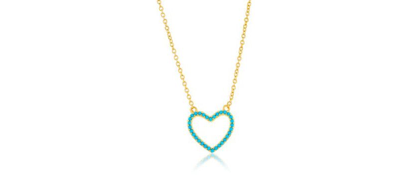 Turquoise Heart Pendant Necklace