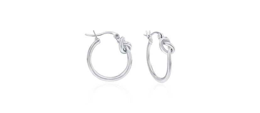 Tied In Love Hoop Earrings