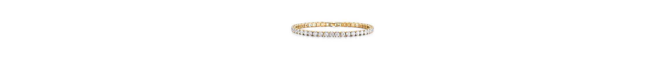 Touch Of Elegance Gold Flashed Round Tennis Bracelet