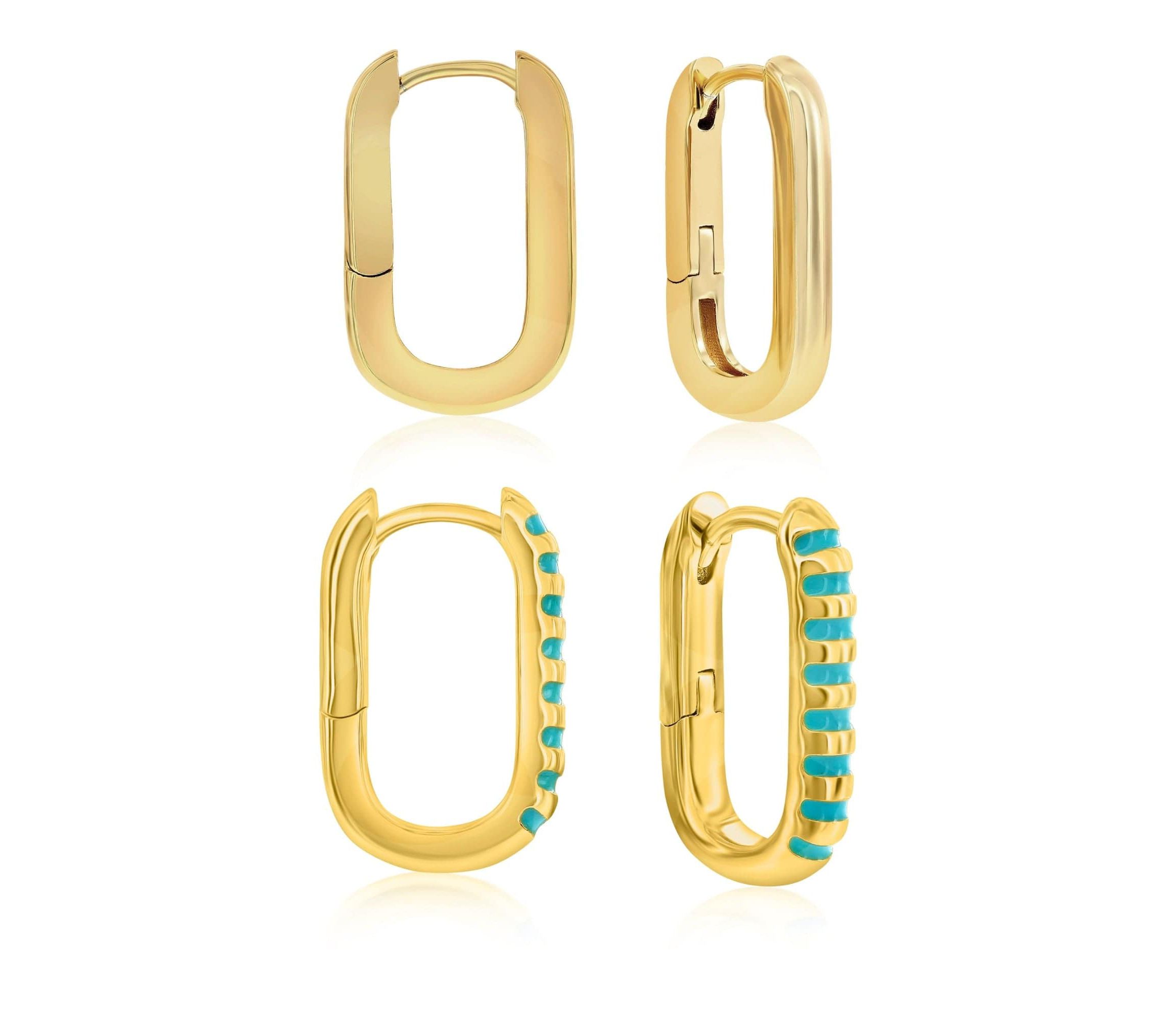 Bundle 2 Pack Gold Hoop Earrings