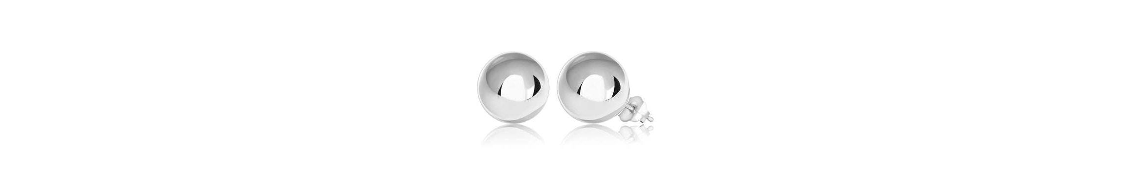 925 Sterling Silver High Polished 14MM Statement Ball Studs