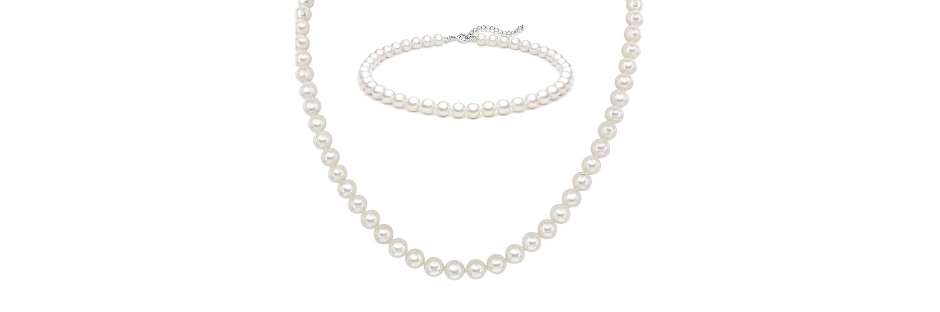 Shell Pearl Necklace And Bracelet Set