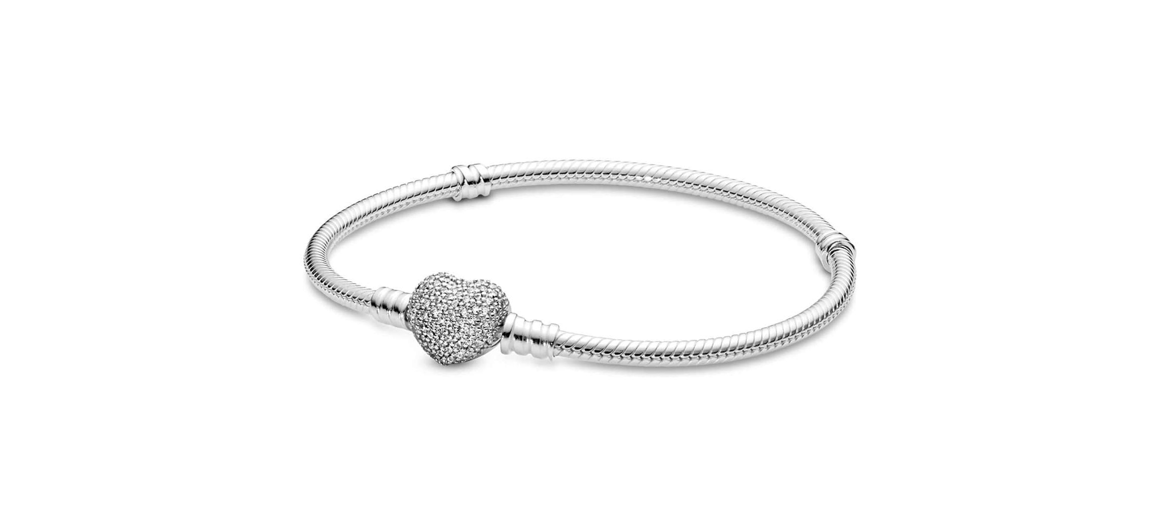 Micro Pave Crystal Heart Bracelet
