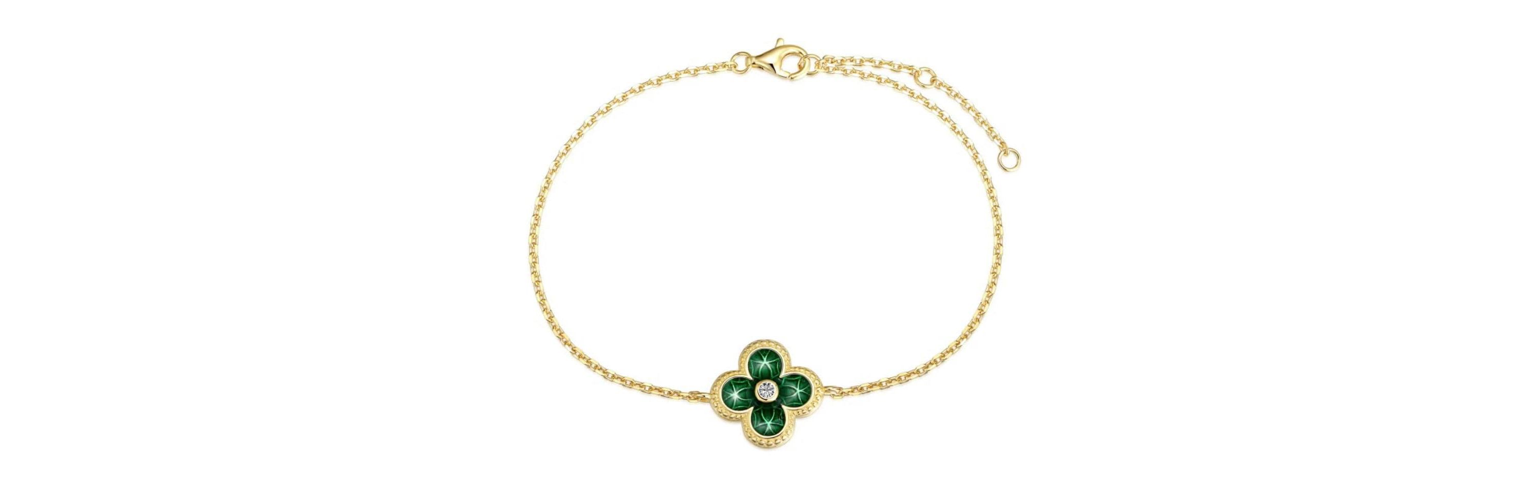 The Green Clover Crystal Bracelet