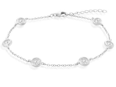Donatello Gian Sterling Silver Crystal Bracelet