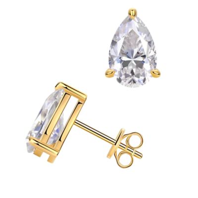 Donatello Gian Sterling Silver Gold-Tone Crystal Earrings, Gold