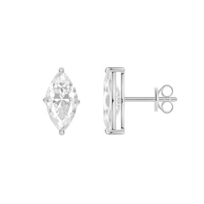 Donatello Gian Sterling Silver Marquise Stud Earrings