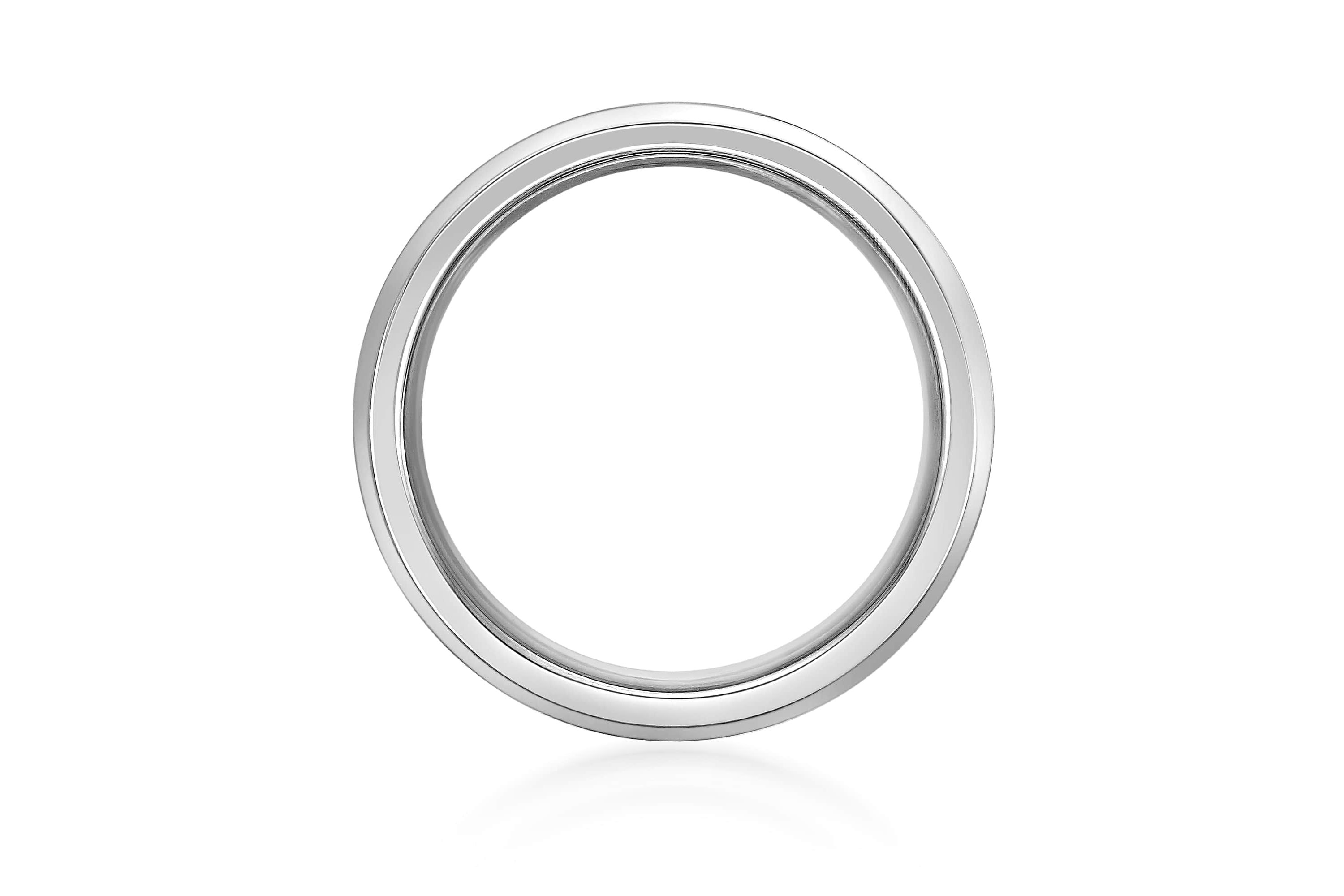 Mens Stainless Steel Ring with Lapis Inlay