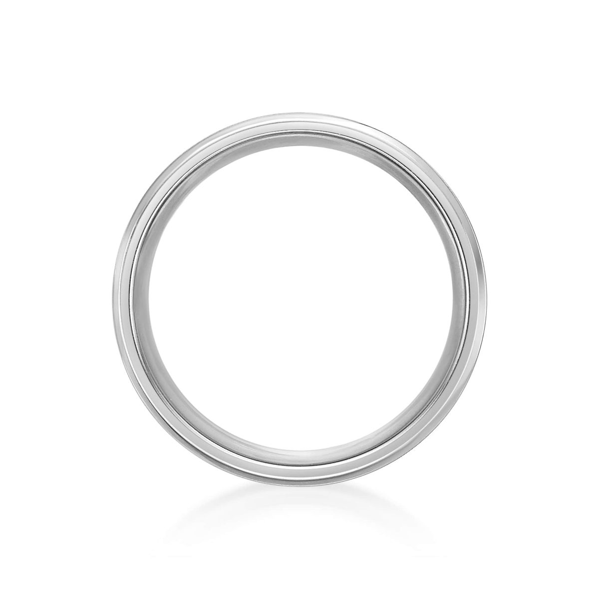 8MM Stainless Steel Band with Lapis Inlay