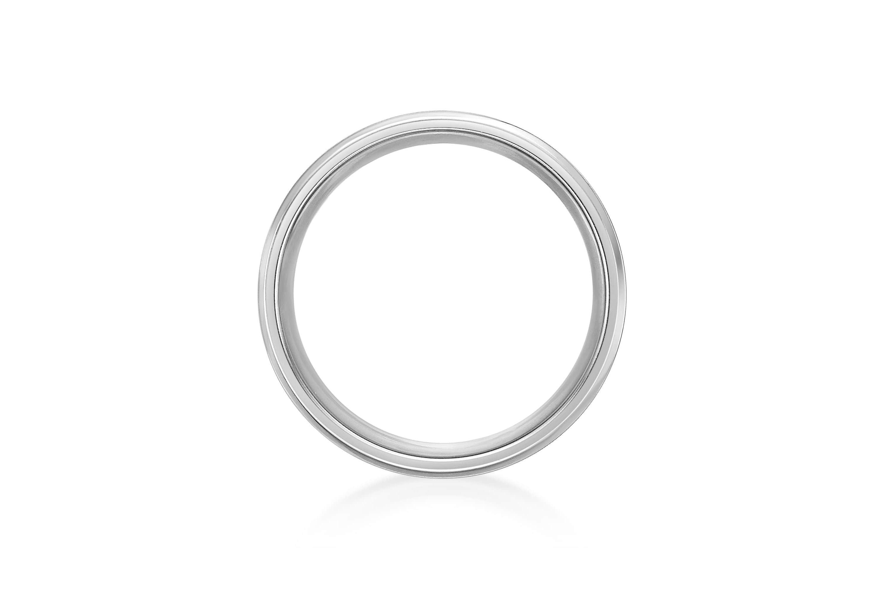 8MM Stainless Steel Band with Lapis Inlay