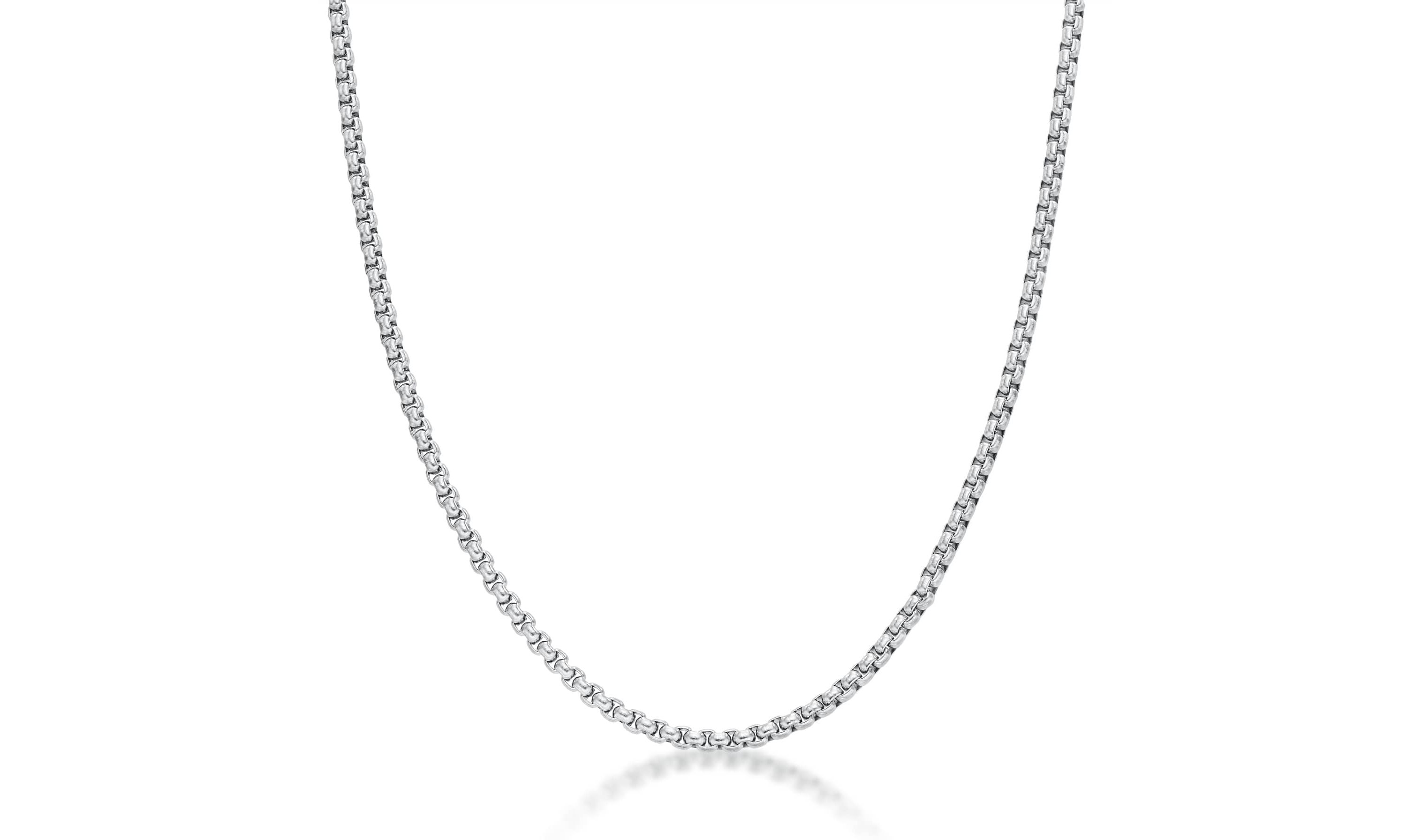 Stainless Steel 3.5 mm Box Chain Necklace