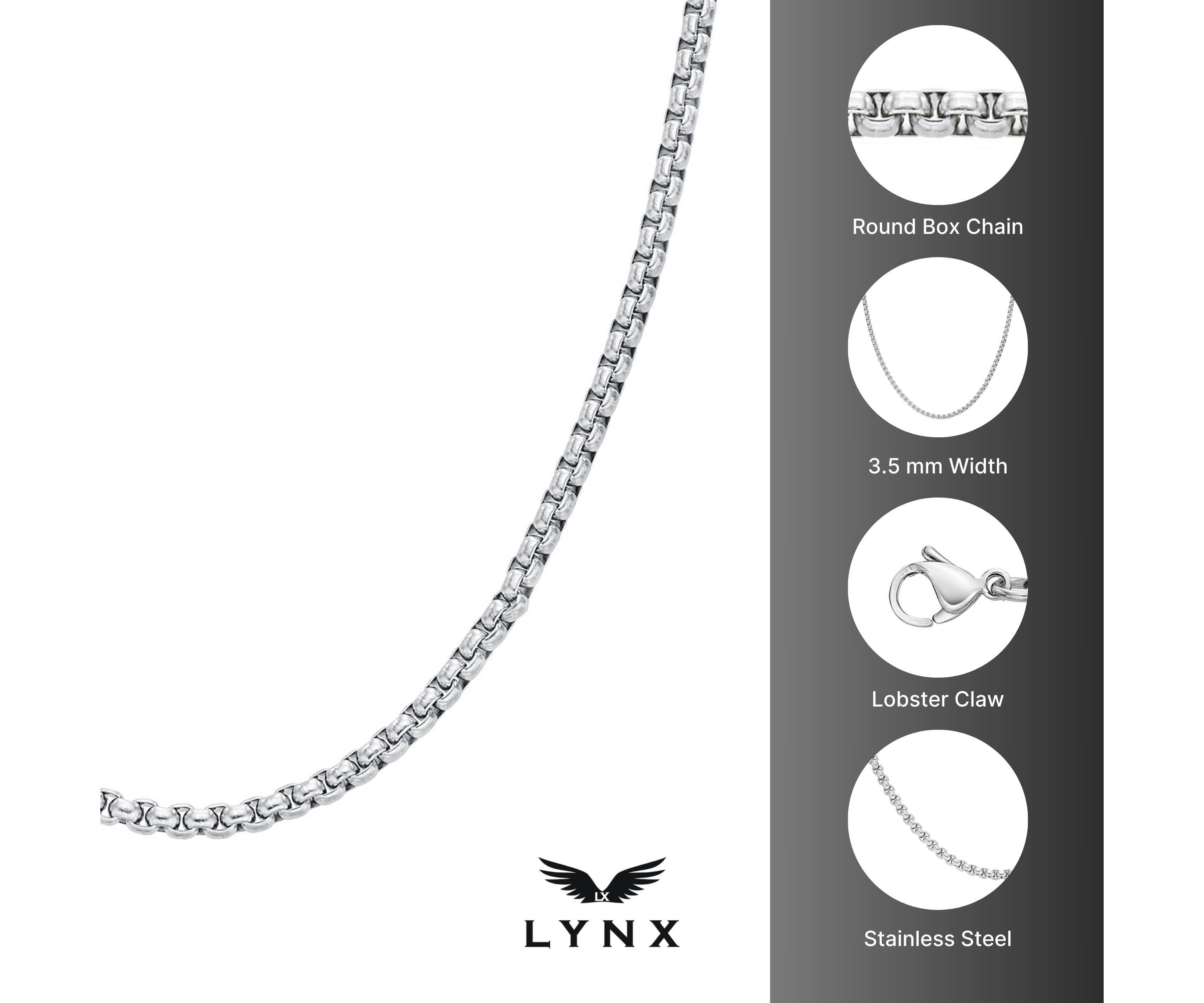 Stainless Steel 3.5 mm Box Chain Necklace