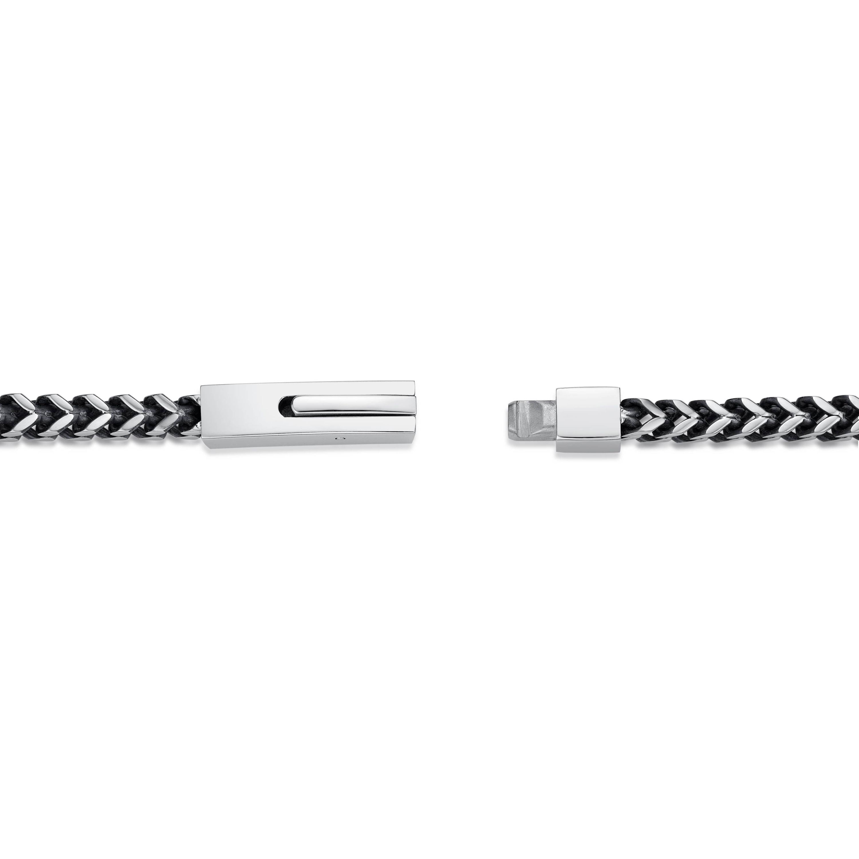 4mm Stainless Steel Foxtail Chain with Push Lock