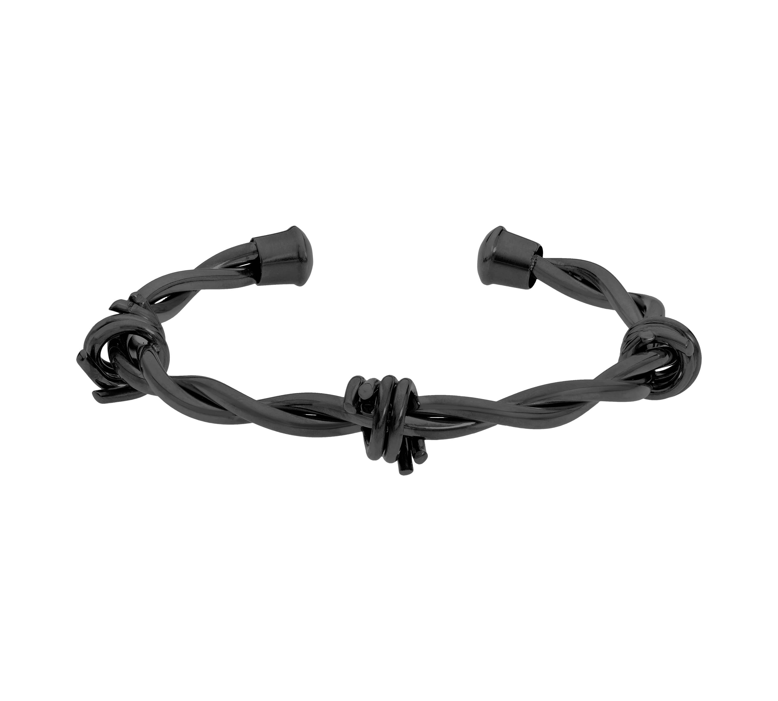 Stainless Steel Barb Wire Cuff Bracelet
