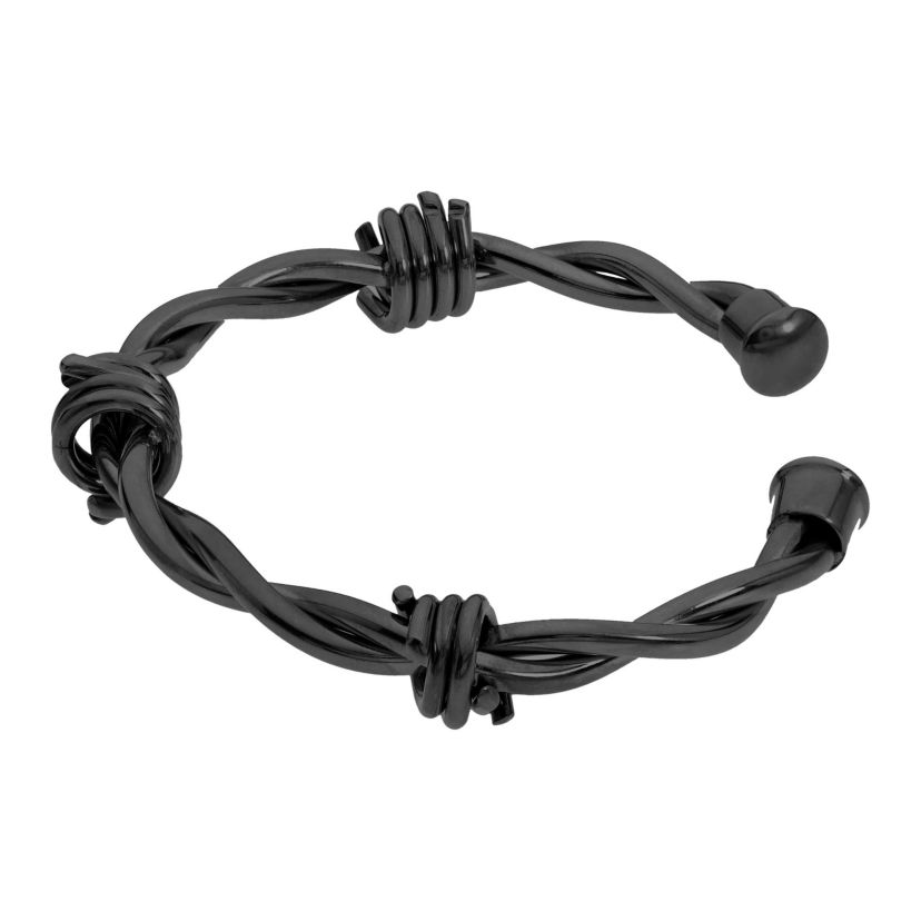 Stainless Steel Barb Wire Cuff Bracelet